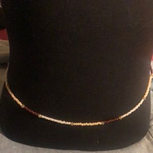 Belly bracelet brown beige and white